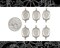 Antiqued Silver Plated Brass 18mm x 13mm Deep Setting with Two Rings - Set of Six - S-F46